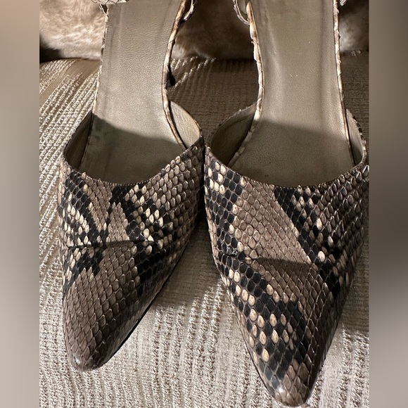 Stuart Weitzman for Mr. Seymor Vintage Snakeskin Strappy Heels - Picture 3 of 11